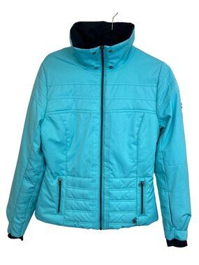 NILS Women’s 4 Turquoise Full-Zip Insulated Winter Jacket Waterproof Zip Pockets